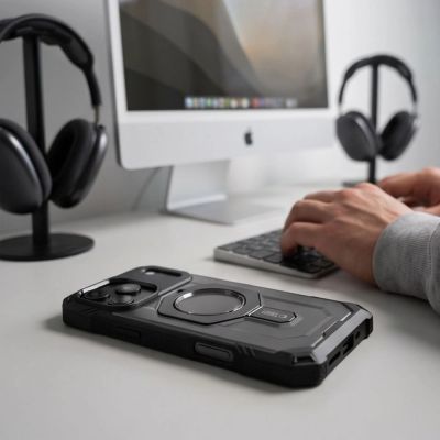 8. Etui Tech-Protect MagForce MagSafe na iPhone 17 Pro / 18 Pro - czarne matowe