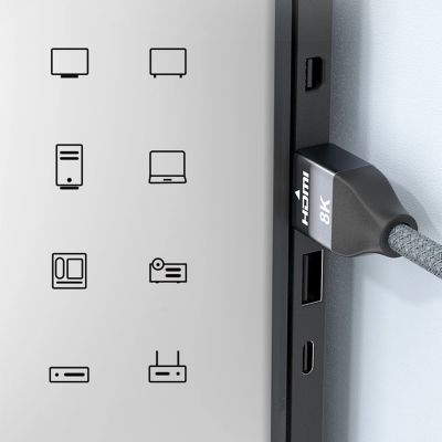 15. Wozinsky kabel HDMI 2.1 8K 60 Hz 48 Gbps / 4K 120 Hz / 2K 144 Hz 2 m srebrny (WHDMI-20)
