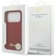 8. Etui Guess Silicone Script Metal Logo MagSafe na iPhone 17 Pro - czerwone