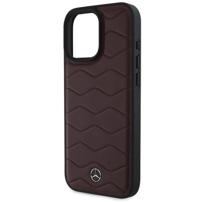 6. Etui Mercedes MB Waves Leather na iPhone 16 Pro Max - czerwone