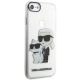 6. Etui Karl Lagerfeld Glitter Karl&Choupette na iPhone 7 / 8 / SE 2020 / SE 2022 - przezroczyste