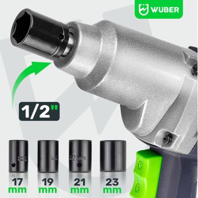 8. Klucz udarowy elektryczny 800 Nm 1/2” do kół walizka W33250 WUBER