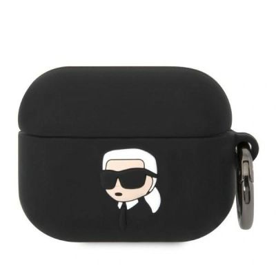 Etui Karl Lagerfeld Silicone Karl Head 3D na AirPods Pro cover - czarne