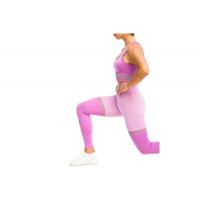 2. Legginsy GymHero Leggins Stripes W MAUVE