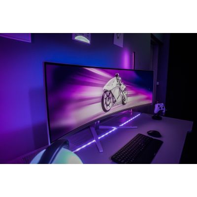 123. Philips Evnia 8000 49M2C8900/00 monitor komputerowy 124,2 cm (48.9") 5120 x 1440 px Dual QHD QDOLED Biały