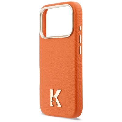 6. Etui Karl Lagerfeld Karl Head Logo MagSafe na iPhone 17 Pro - pomarańczowe