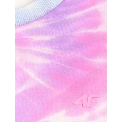 7. Bluza dresowa loose bez kaptura dziewczęca 4F 4FJRSS26TSWSF2935-90A