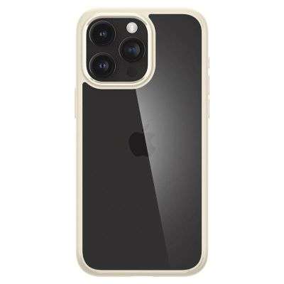 7. Etui Spigen Crystal Hybrid na iPhone 15 Pro Max - przezroczysto-beżowe