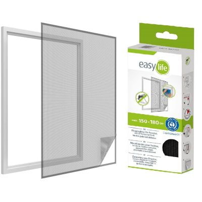 4. MOSKITIERA OKNO 150X180 CZARNA POLIESTER+TAŚMA RZEP