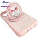 15. Etui Nimmy Glasses Cool Cat MagSafe na iPhone 16 - różowe