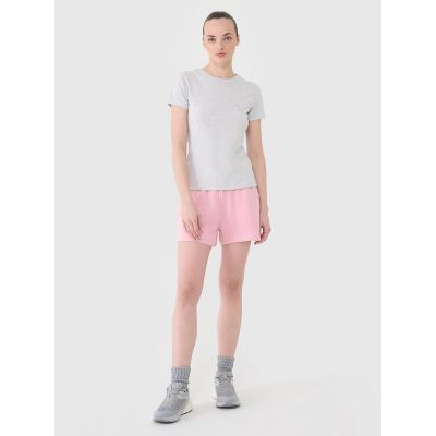 5. T-shirt slim gładki damski 4F 4FWMM00TTSHF2673-27M