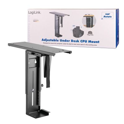 9. LogiLink EO0004 uchwyt do komputera Uchwyt na procesor montowany na biurku Czarny