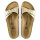 11. Klapki damskie Birkenstock Madrid Birko-Flor Gold regular szerokie złote (1016106)