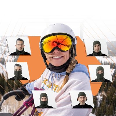 6. Kominiarka narciarska Qunature 13230023011 rower motocykl balaklava rozmiar L - czarna