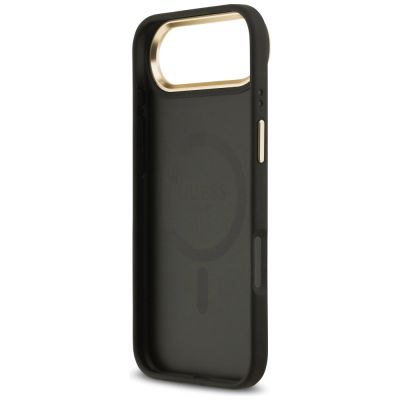 7. Etui Guess Grained Strass Logo MagSafe na iPhone Air - czarne