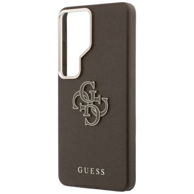 6. Etui Guess Grained Big 4G Metal Logo na Samsung Galaxy S26 Ultra - brązowe