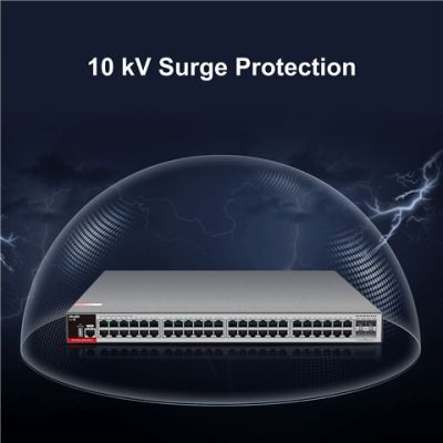3. Zarządzalny Switch Ruijie L2+ | 48 portów 1Gbit + 4 porty SFP 2.5Gbit | 2 wentylatory, 1 wbudowany zasilacz AC | Rack