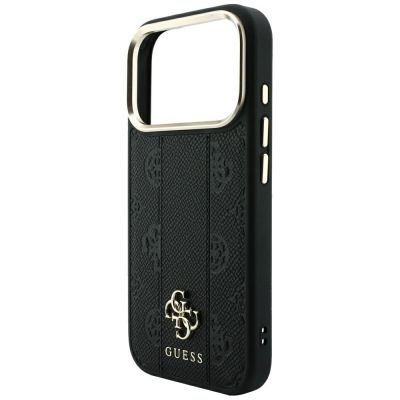 6. Etui Guess Stripe Peony 4G Logo MagSafe na iPhone 17 Pro Max / 18 Pro Max - czarne