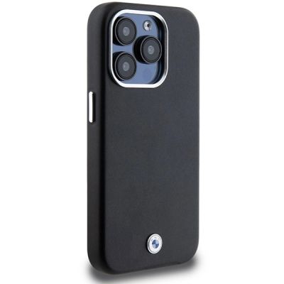 4. Etui BMW Signature Wrapped Metal MagSafe na iPhone 15 Pro - czarne