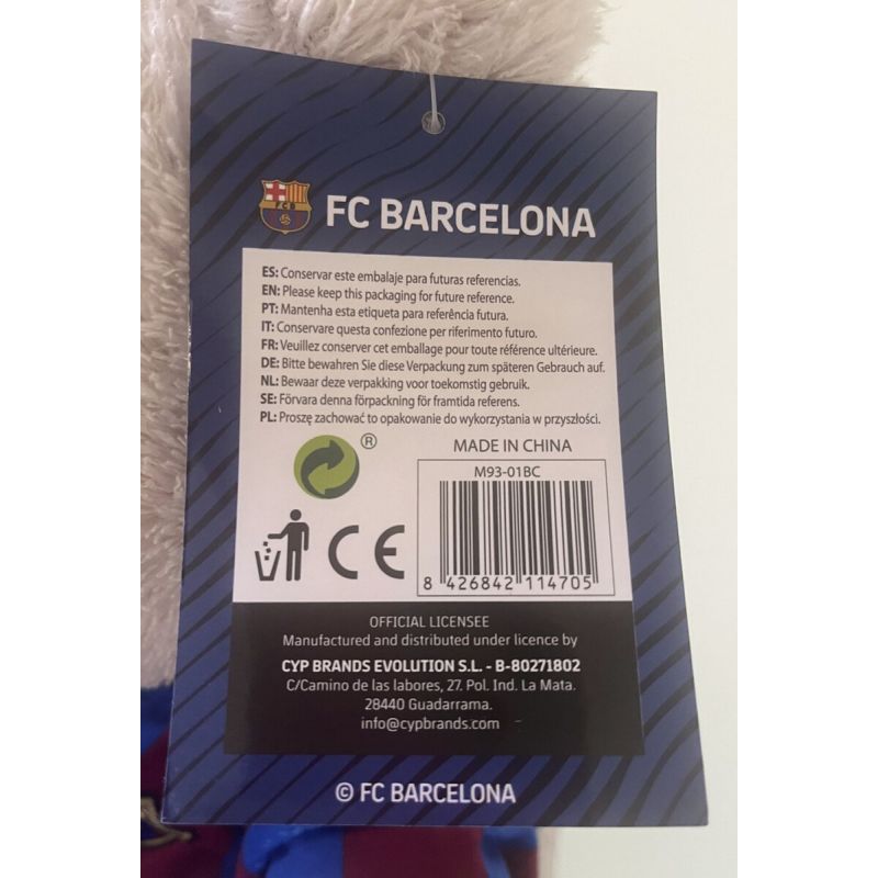 4. FC Barcelona maskotka miś klubowy 35 cm M93-01BC