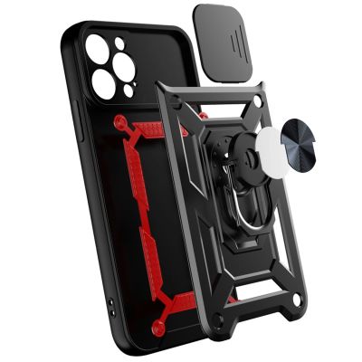 8. Hybrid Armor Camshield etui iPhone 13 Pro pancerny pokrowiec z osłoną na aparat czarne