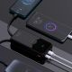 5. Powerbank Wozinsky 20000mAh 22,5W PD20W z wbudowanymi kablami Lightning i USB-C - czarny