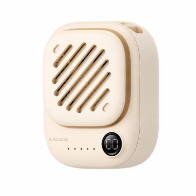 Aecooly Click 01 Mini przenośny wentylator na szyję - beżowy