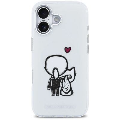 3. Etui Karl Lagerfeld Karl & Choupette Back MagSafe na iPhone 17 - przezroczyste