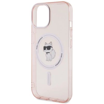 6. Etui Karl Lagerfeld IML Choupette MagSafe na iPhone 15 - różowe