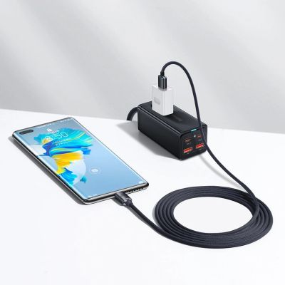 15. Baseus Crystal Shine Series kabel przewód USB do szybkiego ładowania i transferu danych USB Typ A - USB Typ C 100W 1,2m niebieski (CAJY000403)