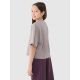 4. Crop top oversize z nadrukiem dziewczęcy 4F 4FJRSS25TTSHF2587-83S