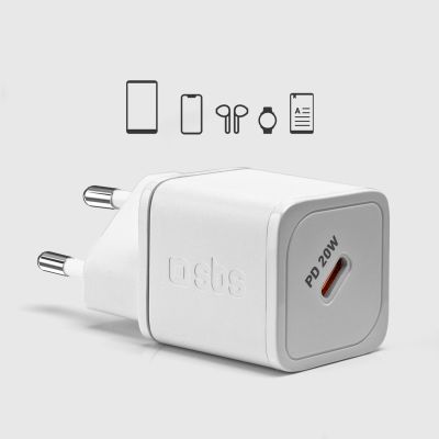 9. Ładowarka sieciowa SBS TETRGAN1C20W 20W GaN z Power Delivery - biała