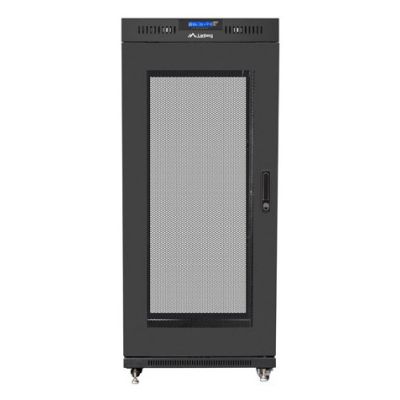 14. LANBERG SZAFA STOJĄCA RACK 19" 27U 600X600 DRZWI PERFOROWANE LCD CZARNA (FLAT PACK) FF01-6627-23BL