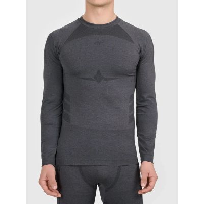 Bezszwowa bielizna narciarska termoaktywna z wykończeniem szybkoschnącym - longsleeve męski 4F 4FWAW26USEAM311-21M