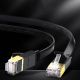 4. Ugreen kabel sieciowy internetowy Ethernet patchcord U/FTP Cat. 7 10Gb/s płaski 0.5m czarny (NW106)