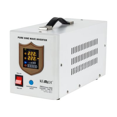 4. Zasilacz awaryjny KEMOT PROsinus-1000 przetwornica z czystym przebiegiem sinusoidalnym i funkcją ładowania 12V 230V 1000VA/700W