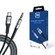 Kabel 3mk AUX minijack 3.5 mm / USB-C - srebrny