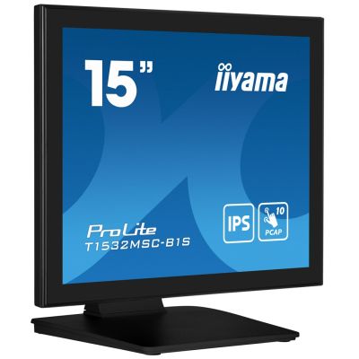4. iiyama ProLite T1532MSC-B1S monitor komputerowy 38,1 cm (15") 1024 x 768 px XGA LCD Ekran dotykowy Czarny