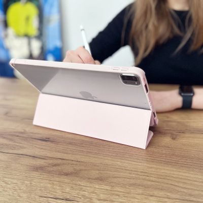 13. Stand Tablet Case etui Smart Cover pokrowiec na iPad Pro 12.9'' 2021 / 2020 z funkcja podstawki zielony