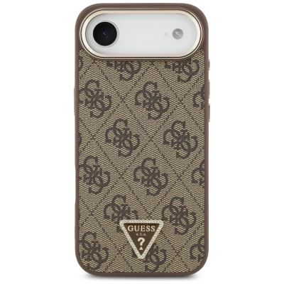 3. Etui Guess 4G Triangle Logo MagSafe na iPhone Air brązowy - złote
