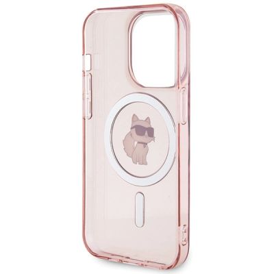 7. Etui Karl Lagerfeld IML Choupette MagSafe na iPhone 15 Pro - różowe