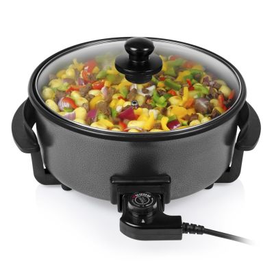 6. Tristar  | Wielofunkcyjna patelnia grillowa XL | PZ-9135 | Średnica 30 cm | Grill | 1500 W | Pokrywka w zestawie | Uchwyt stały | Czarny