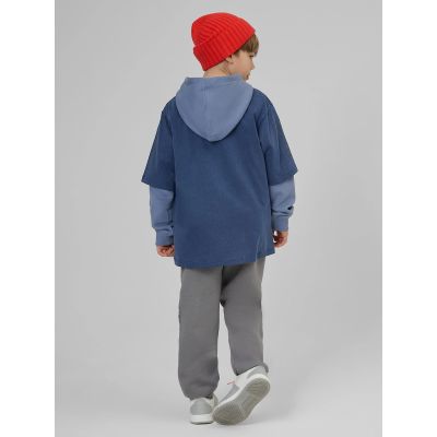 2. T-shirt loose z nadrukiem chłopięcy 4F 4FJRSS26TTSHM3467-31S