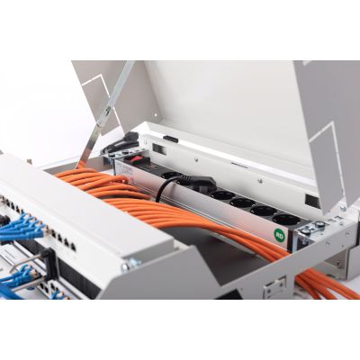 4. Szafa wisząca NWS 19" Slim Line 3HE rotierbar, 2HE fix, 145x500x475 mm, kolor szary (RAL 7035)