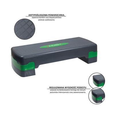 30. Step do aerobiku HMS AS003 green/gray