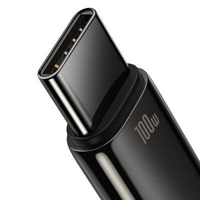 2. Baseus Tungsten Gold kabel USB-A - USB-C 480Mb/s 100W 2m czarny (CAWJ000101)