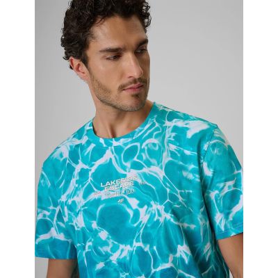 4. T-shirt relaxed z nadrukiem męski 4F 4FRSS26TTSHM3998-47A
