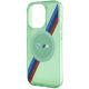 6. Etui BMW M Tricolor Stripes MagSafe na iPhone 15 Pro - zielone