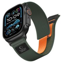 Pasek Tech-Protect Nylon Elite na Apple Watch 44 / 45 / 46 / 49 mm - zielono-pomarańczowy