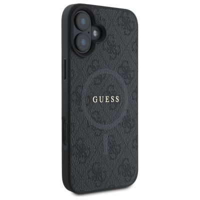 4. Etui Guess 4G Ring Classic Logo MagSafe na iPhone 16 - czarne